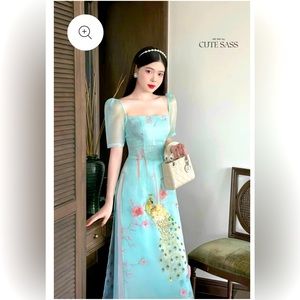 Vietnamese Ao Dai- pants included, new never worn. Size Small (asian size)